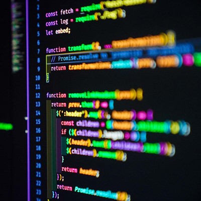 Code in beeldscherm
