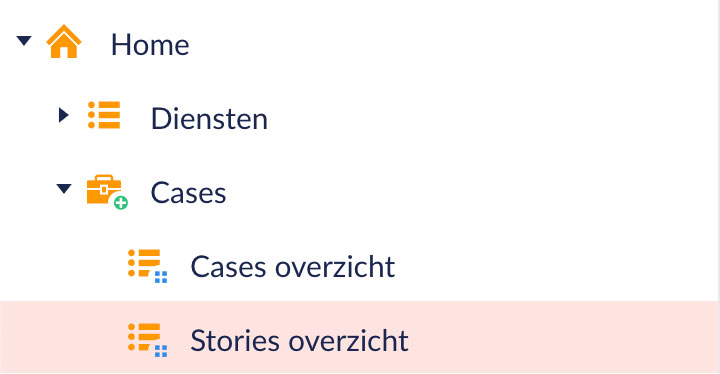 Umbraco CMS boomstructuur