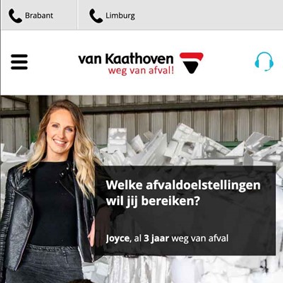 Van Kaathoven Groep website mobiel