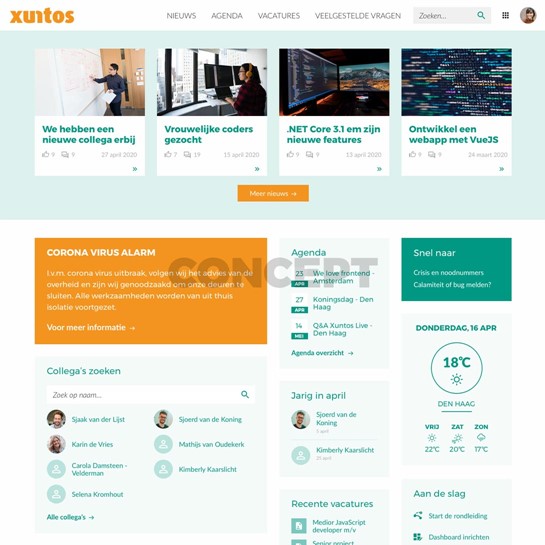 Concept ontwerp van een social intranet