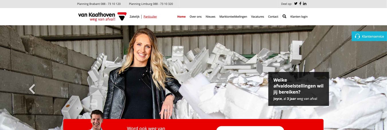 Van Kaathoven Groep website